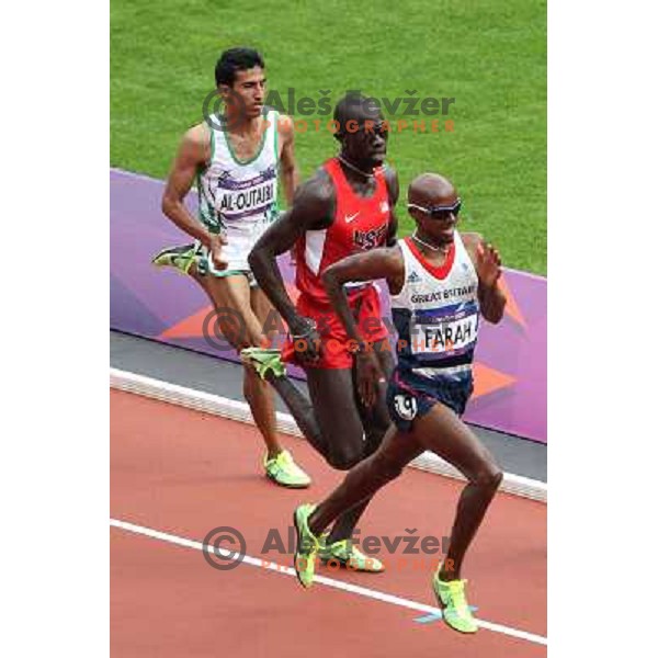 Mo Farah of GB at Olympic stadium during London 2012 Summer Olympic games in August 8, 2012 