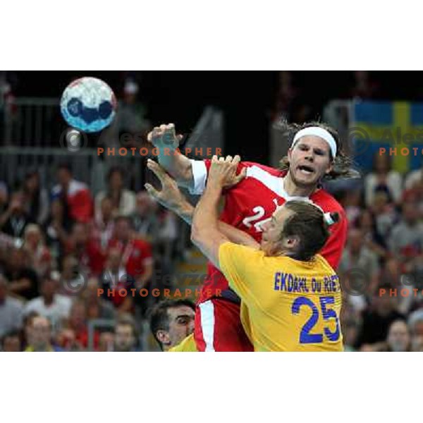 Hansen of Denmark in action during handball quarter-final match between Sweden and Denmark at London 2012 Olympic games on August 8 ,2012 