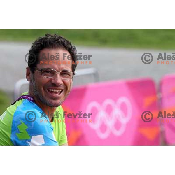 Robert Pintaric at Hadleigh Farm in Essex during London 2012 Summer Olympic games on August 9, 2012 