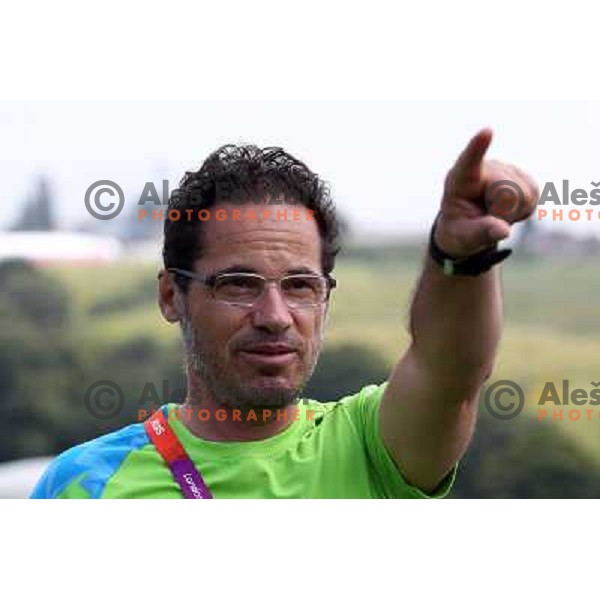 Robert Pintaric in front of hotel Camelia in Southend on Sea, british town and seaside resort in Essex during London 2012 Summer Olympic games on August 9, 2012 