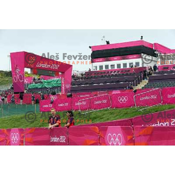 Practice session on Olympic MTB course at Hadleigh Farm near Southend on Sea,Essex during London 2012 Summer Olympic games on August 9, 2012 