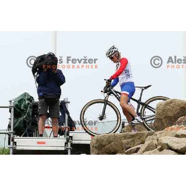Practice session on Olympic MTB course at Hadleigh Farm near Southend on Sea,Essex during London 2012 Summer Olympic games on August 9, 2012 