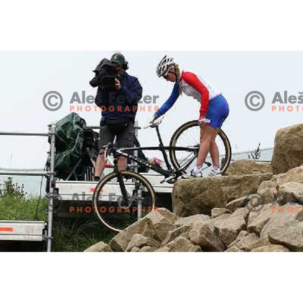 Practice session on Olympic MTB course at Hadleigh Farm near Southend on Sea,Essex during London 2012 Summer Olympic games on August 9, 2012 