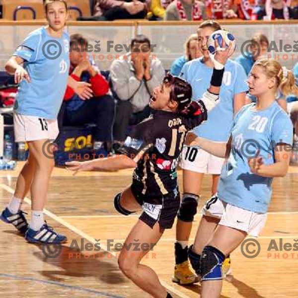 Tanja Oder during women\'s EHF Championsleague game Krim Mercator-Dynamo Volgograd in Ljubljana, Slovenia. Krim Mercator won 41-34. Photo by Ales Fevzer