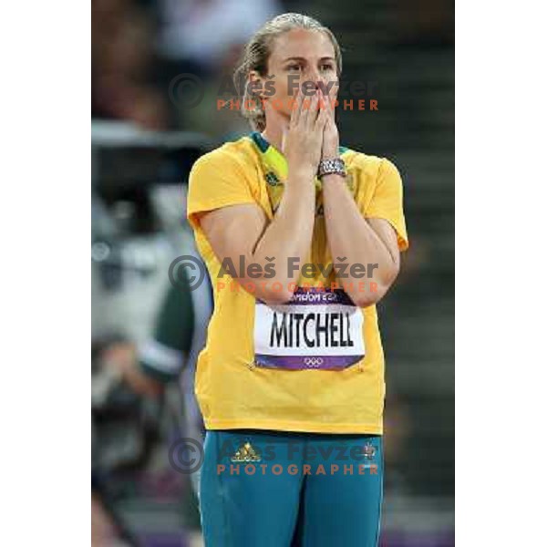 Mitchell (AUS) competes in the final of women\'s javelin throw at Olympic stadium during London 2012 Summer Olympic games, GB on August 9, 2012 