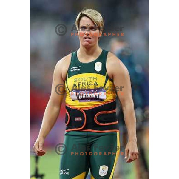 Sunette Viljoen of RSA competes in the final of women\'s javelin throw at Olympic stadium during London 2012 Summer Olympic games, GB on August 9, 2012 