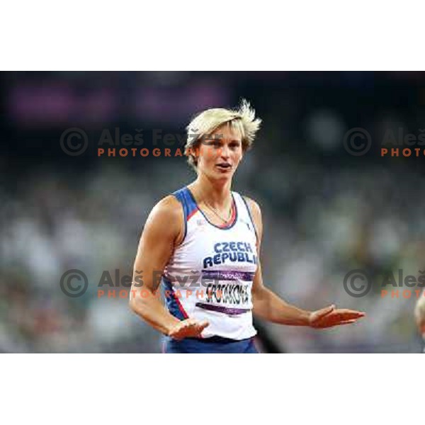 Barbora Spotakova (CZE) competes in the final of women\'s javelin throw at Olympic stadium during London 2012 Summer Olympic games, GB on August 9, 2012 