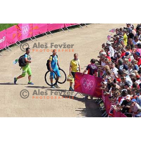 Robert Pintaric during women\'s cross country race at Hadleigh farm near Southend-on-Sea during London 2012 Summer Olympic Games, Great Britain on August 11, 2012 