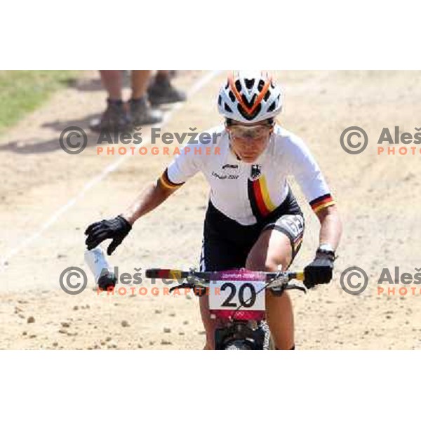 Morath (GER) in action during women\'s cross country race at Hadleigh farm near Southend-on-Sea during London 2012 Summer Olympic Games, Great Britain on August 11, 2012 