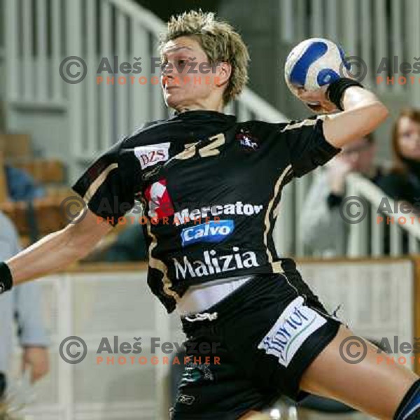  Anja Freser during women\'s EHF Championsleague game Krim Mercator-Dynamo Volgograd in Ljubljana, Slovenia. Krim Mercator won 41-34. Photo by Ales Fevzer