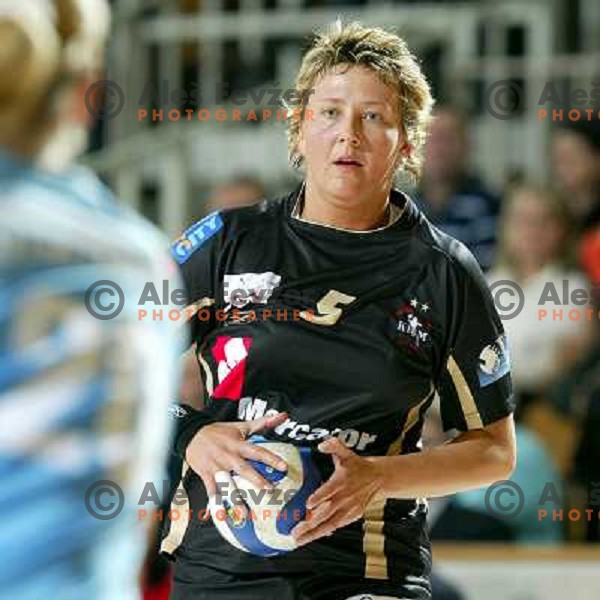  Natasa Derepasko during women\'s EHF Championsleague game Krim Mercator-Dynamo Volgograd in Ljubljana, Slovenia. Krim Mercator won 41-34. Photo by Ales Fevzer