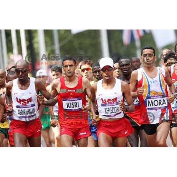 Men\'s marathon on the streets of London during 2012 Summer Olympic Games, Great Britain on August 12, 2012 