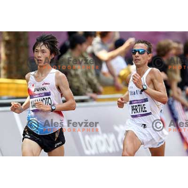 Men\'s marathon on the streets of London during 2012 Summer Olympic Games, Great Britain on August 12, 2012 