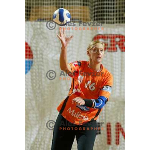  Kataline Palinger during women\'s EHF Championsleague game Krim Mercator-Dynamo Volgograd in Ljubljana, Slovenia. Krim Mercator won 41-34. Photo by Ales Fevzer