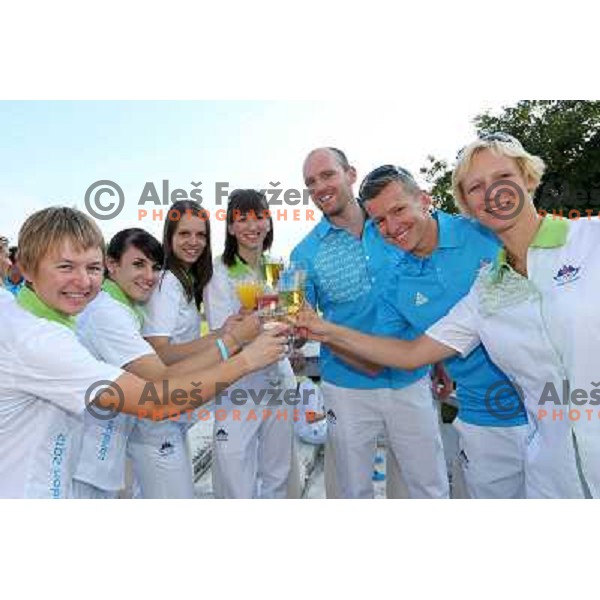 Reception for Slovenia Olympic team from London 2012 Olympic games held by President of the Republic of Slovenia at Brdi pro Kranju on August 14, 2012 