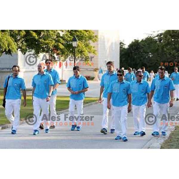 Reception for Slovenia Olympic team from London 2012 Olympic games held by President of the Republic of Slovenia at Brdi pro Kranju on August 14, 2012 