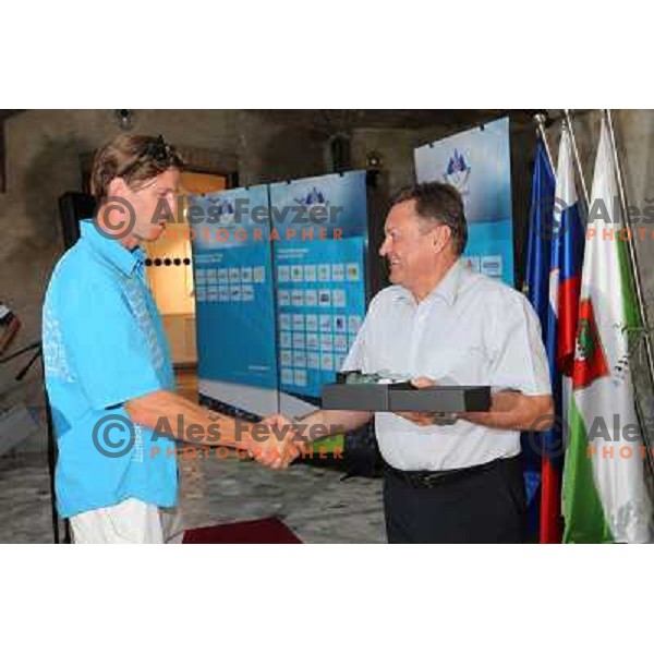 Zoran Jankovic, Luka Spik at Reception for Slovenia Olympic team from London 2012 Olympic games held by Mayor of Ljubljana at Town Hall, Ljubljana on August 14, 2012 