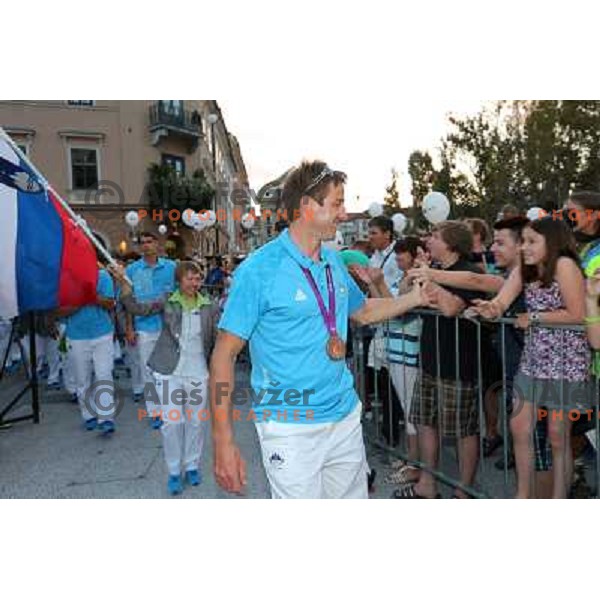 Iztok Cop during Reception for Slovenia Olympic team from London 2012 Olympic games at Congress Square in Ljubljana on August 14, 2012 