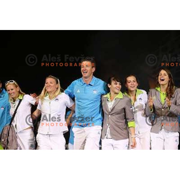 Iztok Cop during Reception for Slovenia Olympic team from London 2012 Olympic games at Congress Square in Ljubljana on August 14, 2012 