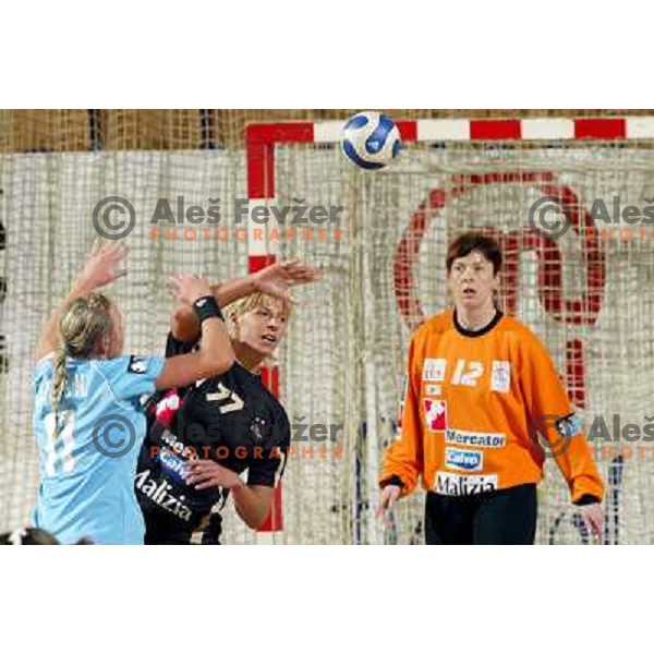 Gabriella Kindl during women\'s EHF Championsleague game Krim Mercator-Dynamo Volgograd in Ljubljana, Slovenia. Krim Mercator won 41-34. Photo by Ales Fevzer