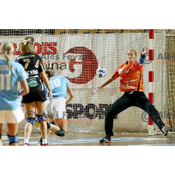  Levina (10) shots during women\'s EHF Championsleague game Krim Mercator-Dynamo Volgograd in Ljubljana, Slovenia. Krim Mercator won 41-34. Photo by Ales Fevzer