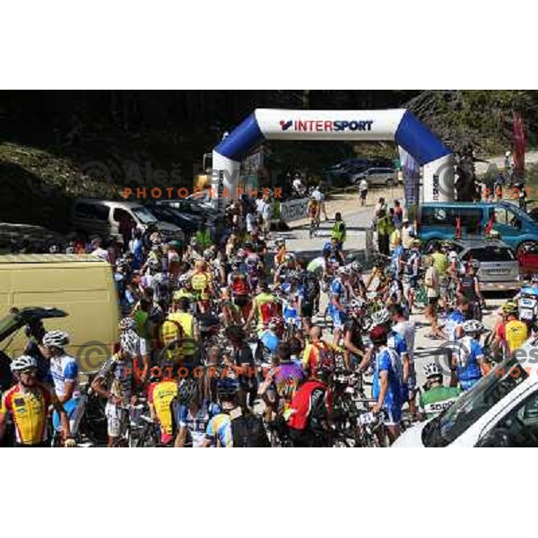 ALES9001.JPG Slovenian amateur cycling climb championship at 11,7 km track from Cerklje to Krvavec for King and Queen of Krvavec Trophy, held on August 25, 2012 