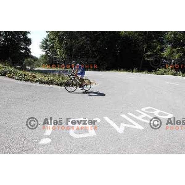 FEVZ4699.JPG Slovenian amateur cycling climb championship at 11,7 km track from Cerklje to Krvavec for King and Queen of Krvavec Trophy, held on August 25, 2012 