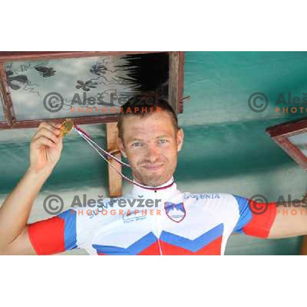 FEVZ4775.JPG Slovenian amateur cycling climb championship at 11,7 km track from Cerklje to Krvavec for King and Queen of Krvavec Trophy, held on August 25, 2012 