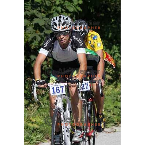 ALES8500.JPG Slovenian amateur cycling climb championship at 11,7 km track from Cerklje to Krvavec for King and Queen of Krvavec Trophy, held on August 25, 2012 