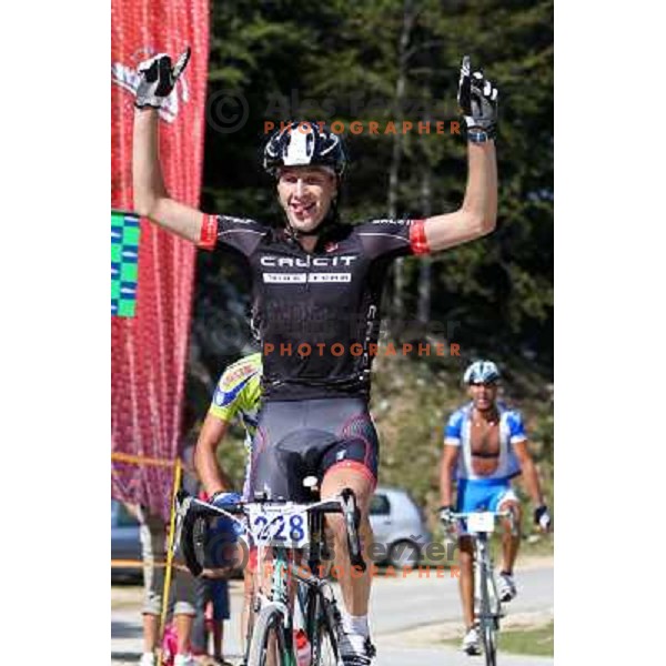 ALES8719.JPG Slovenian amateur cycling climb championship at 11,7 km track from Cerklje to Krvavec for King and Queen of Krvavec Trophy, held on August 25, 2012 