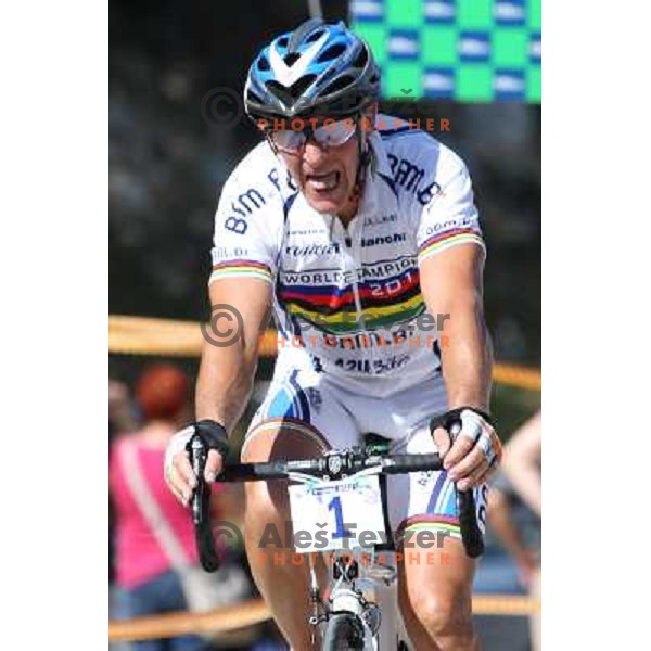 ALES8744.JPG Slovenian amateur cycling climb championship at 11,7 km track from Cerklje to Krvavec for King and Queen of Krvavec Trophy, held on August 25, 2012 