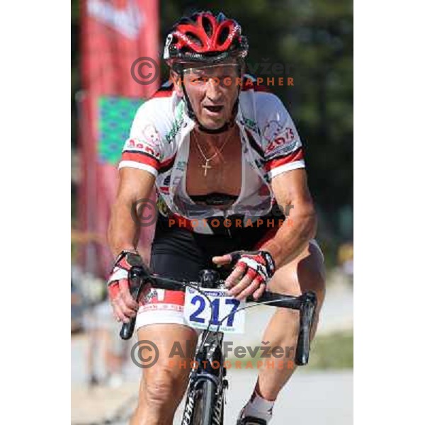 ALES8861.JPG Slovenian amateur cycling climb championship at 11,7 km track from Cerklje to Krvavec for King and Queen of Krvavec Trophy, held on August 25, 2012 