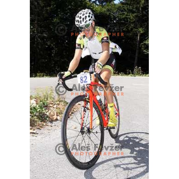 FEVZ4701.JPG Slovenian amateur cycling climb championship at 11,7 km track from Cerklje to Krvavec for King and Queen of Krvavec Trophy, held on August 25, 2012 