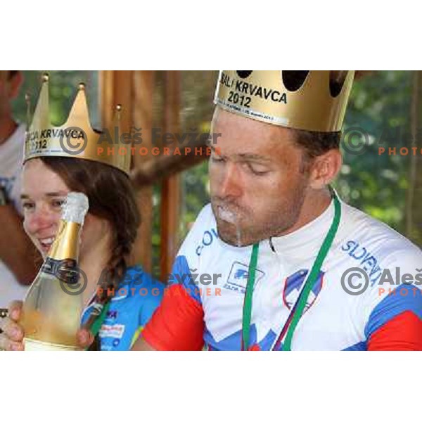 FEVZ4819.JPG Slovenian amateur cycling climb championship at 11,7 km track from Cerklje to Krvavec for King and Queen of Krvavec Trophy, held on August 25, 2012 