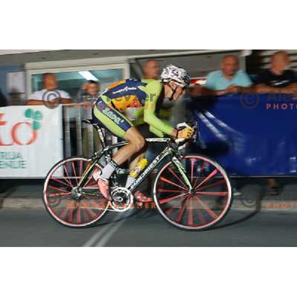 Matej Mohoric of Sava Kranj in action during men\'s Elite race at Medvode Criterium on August 28, 2012 
