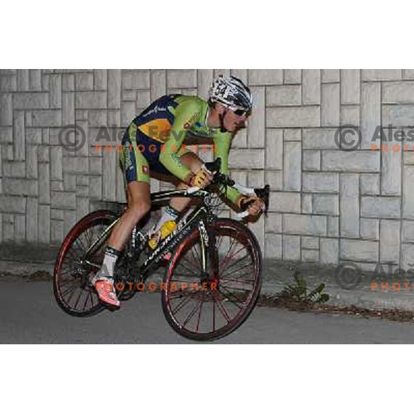 Matej Mohoric of Sava Kranj in action during men\'s Elite race at Medvode Criterium on August 28, 2012 