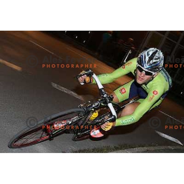 of Sava Kranj in action during men\'s Elite race at Medvode Criterium on August 28, 2012 