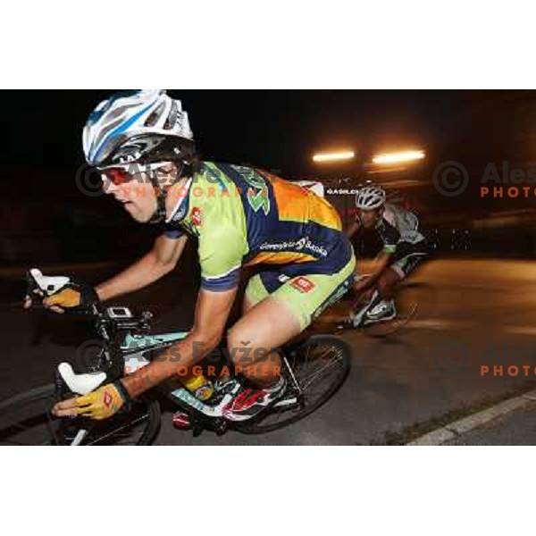 of Sava Kranj in action during men\'s Elite race at Medvode Criterium on August 28, 2012 
