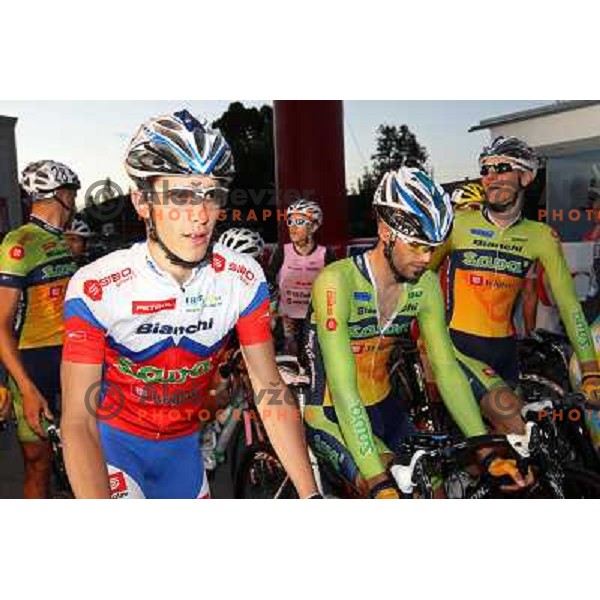 of Sava Kranj in action during men\'s Elite race at Medvode Criterium on August 28, 2012 