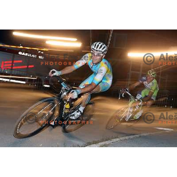 Borut Bozic of Astana in action during men\'s Elite race at Medvode Criterium on August 28, 2012 