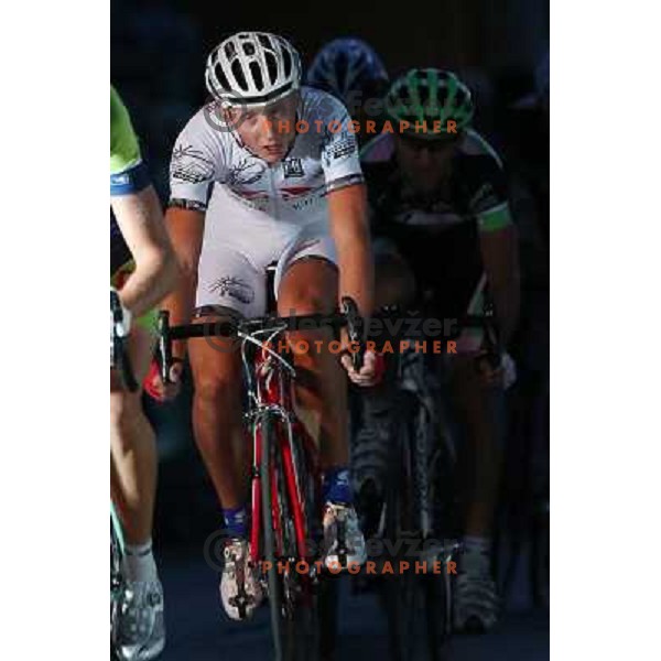 Marko Kump of Adria Mobil in action during men\'s Elite race at Medvode Criterium on August 28, 2012 