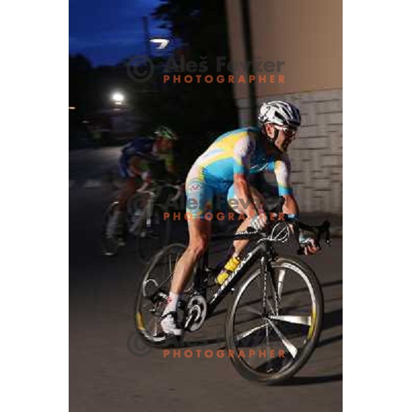 Borut Bozic of Astana in action during men\'s Elite race at Medvode Criterium on August 28, 2012 