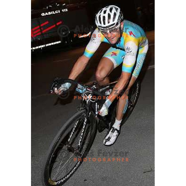 Borut Bozic of Astana in action during men\'s Elite race at Medvode Criterium on August 28, 2012 