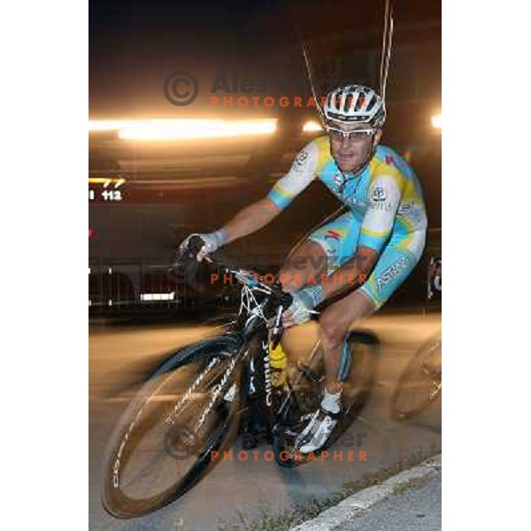 Borut Bozic of Astana in action during men\'s Elite race at Medvode Criterium on August 28, 2012 