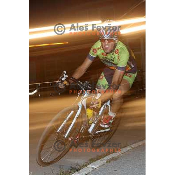of Sava Kranj in action during men\'s Elite race at Medvode Criterium on August 28, 2012 