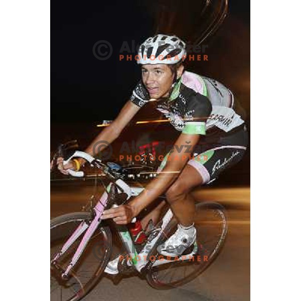 of Radenska in action during men\'s Elite race at Medvode Criterium on August 28, 2012. 