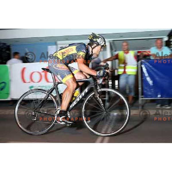 action during men\'s Elite race at Medvode Criterium on August 28, 2012. 