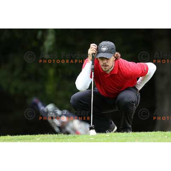 Anze Kopitar of Slovenia, LA Kings- NHL ice-hockey star during Audi Quattro golf tournament on King\'s golf course at Bled, Slovenia on September 1, 2012. 