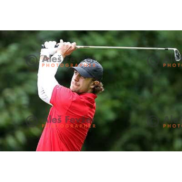 Anze Kopitar of Slovenia, LA Kings- NHL ice-hockey star during Audi Quattro golf tournament on King\'s golf course at Bled, Slovenia on September 1, 2012. 