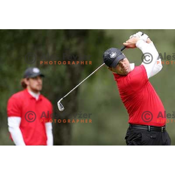 Aljosa Berc during Audi Quattro golf tournament on King\'s golf course at Bled, Slovenia on September 1, 2012. 